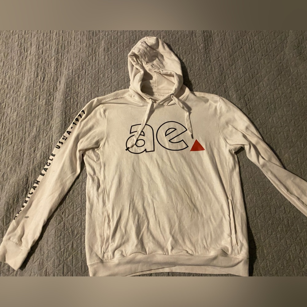 White American Eagle Hoodie Small Men’s